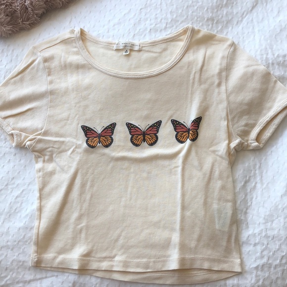 Urban Outfitters Tops - cropped butterfly top